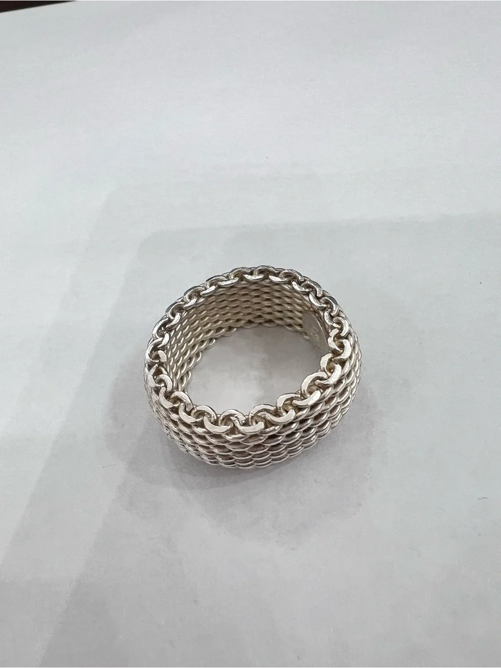 Tiffany & Co. Somerset mesh ring.